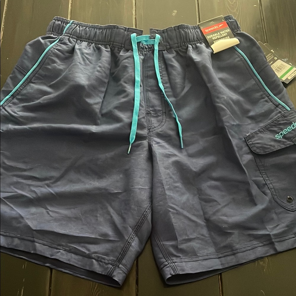 Speedo Men's Swim Shorts with Teal Accents